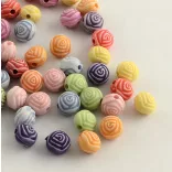50db. Műanyag virág.  8x6.5mm. Mix.