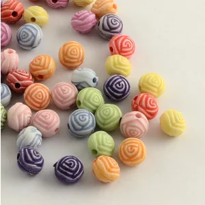 50db. Műanyag virág.  8x6.5mm. Mix.