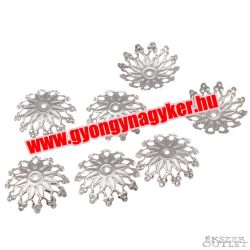   20db gyöngykupak. Fémgyöngy. 17x4mm. Platina szín.   Leárazva!