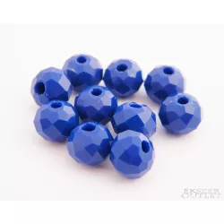   Kiárusítás!  10db. Csiszolt üveggyöngy. 8x10mm. Sötétkék. Mindig akcióban!