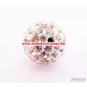 Shamballa gyöngy. Kristály gyöngy. 12mm. Kristály. Mindig akcióban!