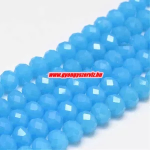 Kiárusítás!  20db. Csiszolt üveggyöngy, fánkgyöngy. 6x8mm. "Apatit". Mindig akcióban!