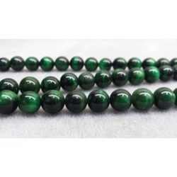 Zöld tigrisszem ásványgyöngy. 6mm.