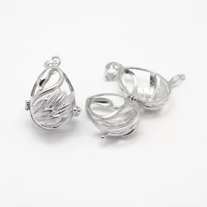 Kiárusítás! Angyalhívó medál. Hattyú. Platina szín.