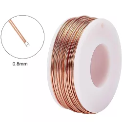 36m. Alumínium ékszerdrót. 0.8mm. Rózsaarany szín.
