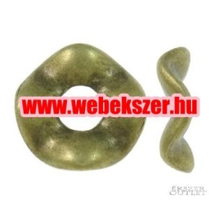 Leárazás! 20db. Fémgyöngy. Fém köztes gyöngy. 12.5x12.5x2.5mm.  Mindig akcióban!