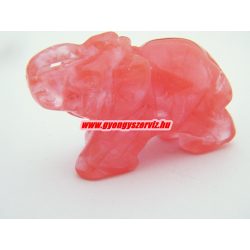 Leárazás!  Cseresznyekvarc ásvány elefánt.