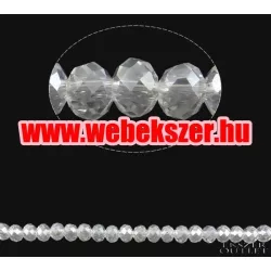   Kiárusítás!  20db. Üveggyöngy. Csiszolt kristály gyöngy. 8x10mm. Csillogó kristály. Mindig akcióban!