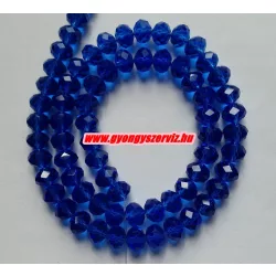   Kiárusítás!  Csiszolt üveggyöngy, fánkgyöngy. 3x4mm. Sötétkék. 5g/cs. Mindig akcióban!