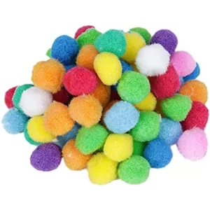 Poliészter pompom. 10mm. 50db/csomag. 8 szín.