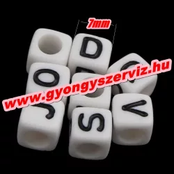 20db. Műanyag betű gyöngy. 7x7mm. Mindig akcióban!