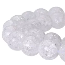   Kiárusítás! 10db. Cseh roppantott üveggyöngy. 8mm. Kristály. Mindig akcióban!