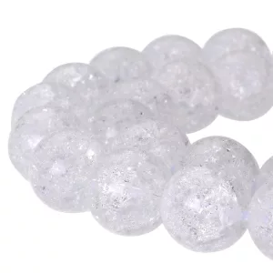 Kiárusítás! 10db. Cseh roppantott üveggyöngy. 8mm. Kristály. Mindig akcióban!