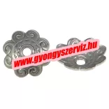 Gyöngykupak Nemesacél. 10x10x4mm.