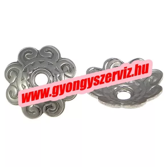 Gyöngykupak Nemesacél. 10x10x4mm.