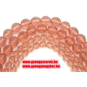 Kiárusítás! 20db.Cseh csiszolt gyöngy. Pezsgő. 8mm.