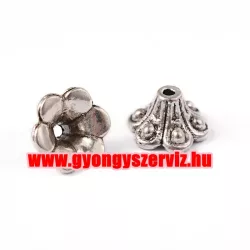 20db gyöngykupak. 10x6mm. Antik ezüst szín.