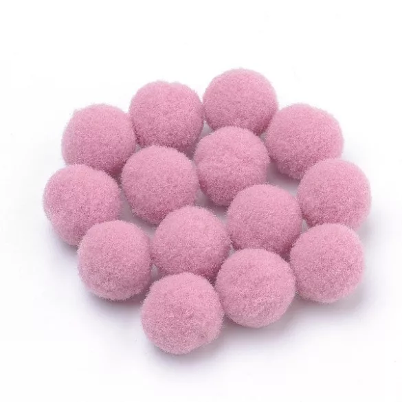 Poliészter pompom. 24mm. 10db/csomag. 9 szín.