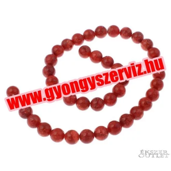 Természetes korallgyöngy. 8mm.     Leárazva!