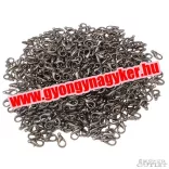 10db. Delfinzár. Ékszer kapocs. 6x12x3mm. Ólomfekete szín.