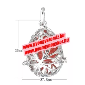 Leárazás! Angyalhívó medál. Csepp. platina szín.