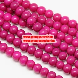 Üveggyöngy. 8mm. Pink.  20db/csomag.