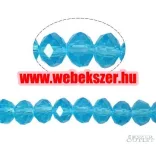 Kiárusítás!  20db. Csiszolt üveggyöngy. Fánk gyöngy. 6x8mm. 10 szín! Mindig akcióban!