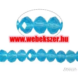   Kiárusítás!  20db. Csiszolt üveggyöngy. Fánk gyöngy. 6x8mm. 10 szín! Mindig akcióban!