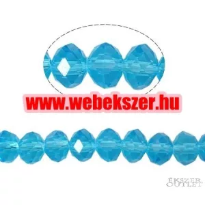 Kiárusítás!  20db. Csiszolt üveggyöngy. Fánk gyöngy. 6x8mm. 10 szín! Mindig akcióban!