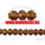Kiárusítás!  20db. Csiszolt üveggyöngy. Fánk gyöngy. 6x8mm. 10 szín! Mindig akcióban!