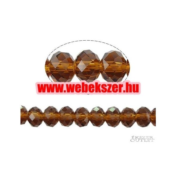 20db. Csiszolt üveggyöngy. Fánk gyöngy. 6x8mm. 10 szín! Mindig akcióban!