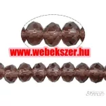 Kiárusítás!  20db. Csiszolt üveggyöngy. Fánk gyöngy. 6x8mm. 10 szín! Mindig akcióban!