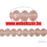 Kiárusítás!  20db. Csiszolt üveggyöngy. Fánk gyöngy. 6x8mm. 10 szín! Mindig akcióban!