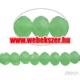 Kiárusítás!  20db. Csiszolt üveggyöngy. Fánk gyöngy. 6x8mm. 10 szín! Mindig akcióban!