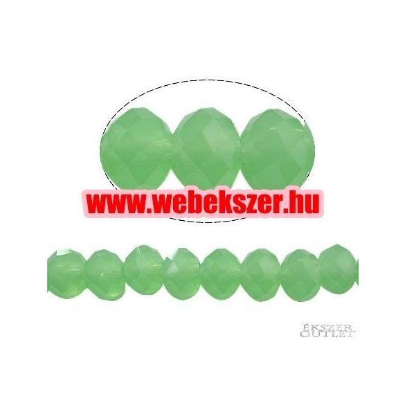 20db. Csiszolt üveggyöngy. Fánk gyöngy. 6x8mm. 10 szín! Mindig akcióban!
