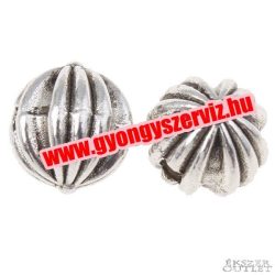   10db. Golyó. 7.5x8.5mm. Antik ezüst szín. Fémgyöngy, köztes gyöngy.
