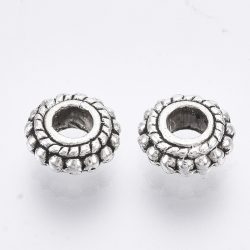 20db. Fém köztes. 7.5x3mm. Antik ezüst szín.