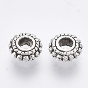 20db. Fém köztes. 7.5x3mm. Antik ezüst szín.