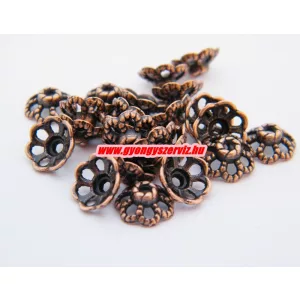 20db gyöngykupak. 9x4mm. Antik réz szín.