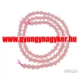 Rózsakvarc gyöngy. 4mm.     Leárazva!