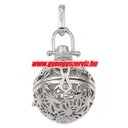 Leárazás! Angyalhívó medál. 22x28x25mm. Platina szín.