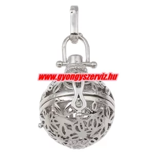 Leárazás! Angyalhívó medál. 22x28x25mm. Platina szín.