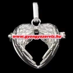 Leárazás! Angyalhívó medál. Ezüst szív.