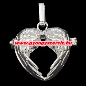 Leárazás! Angyalhívó medál. Ezüst szív.