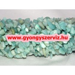 Amazonit törmelék gyöngy, splitter gyöngy. 10g, 25g.