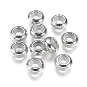 20db. Fém köztes gyöngy. 6.3x2.5mm. Platina szín.