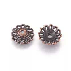 20db gyöngykupak. 12x3mm. Antik réz szín.