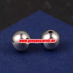 Acél ékszergyöngy. 9x10mm.