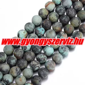 Matt afrikai türkiz ásványgyöngy. 8mm.
