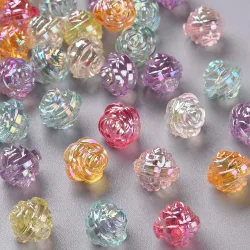 10db. Műanyag virág gyöngy. 11.5x11.5mm. Mix.